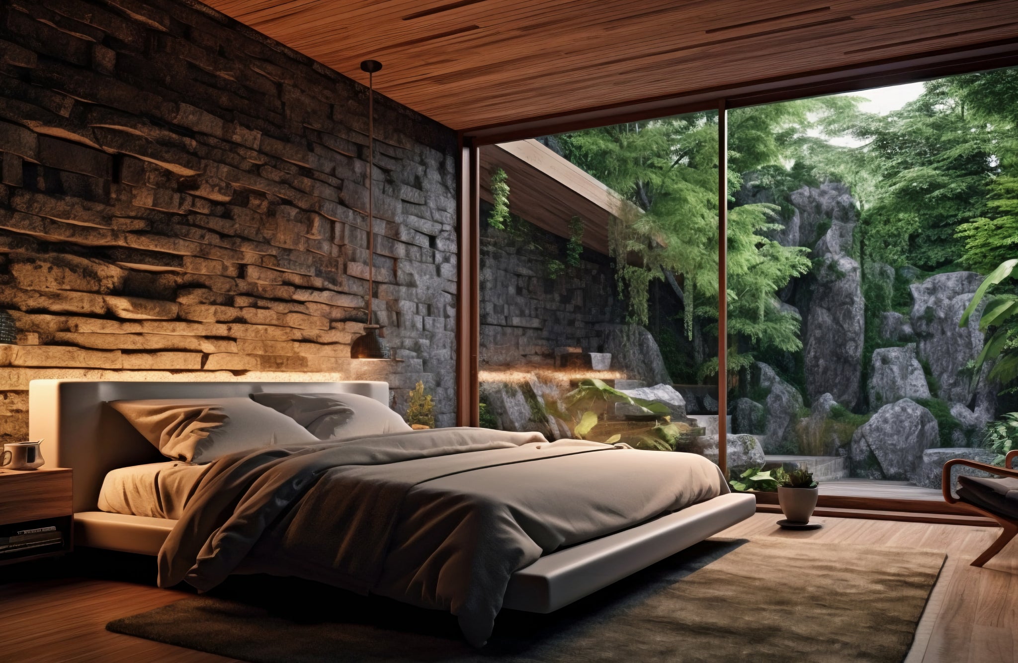 Natural wall, natural stone retaining wall