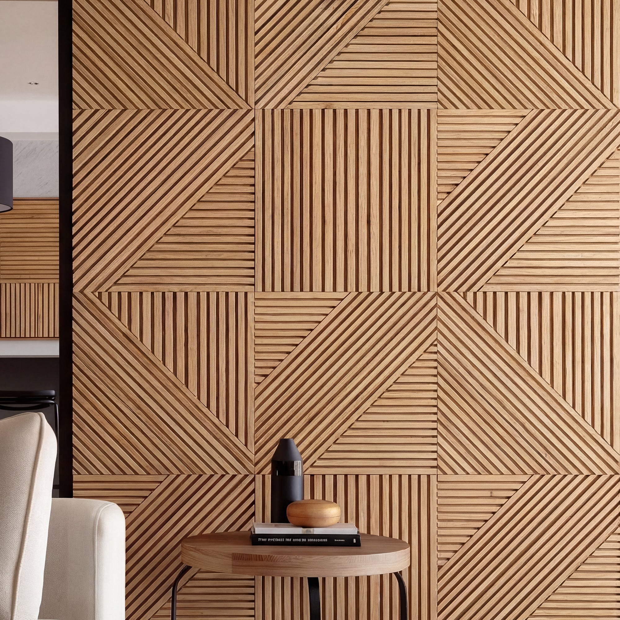 3D Geometric Pattern Wooden Panels - GroovePanel® - The Panel Hub