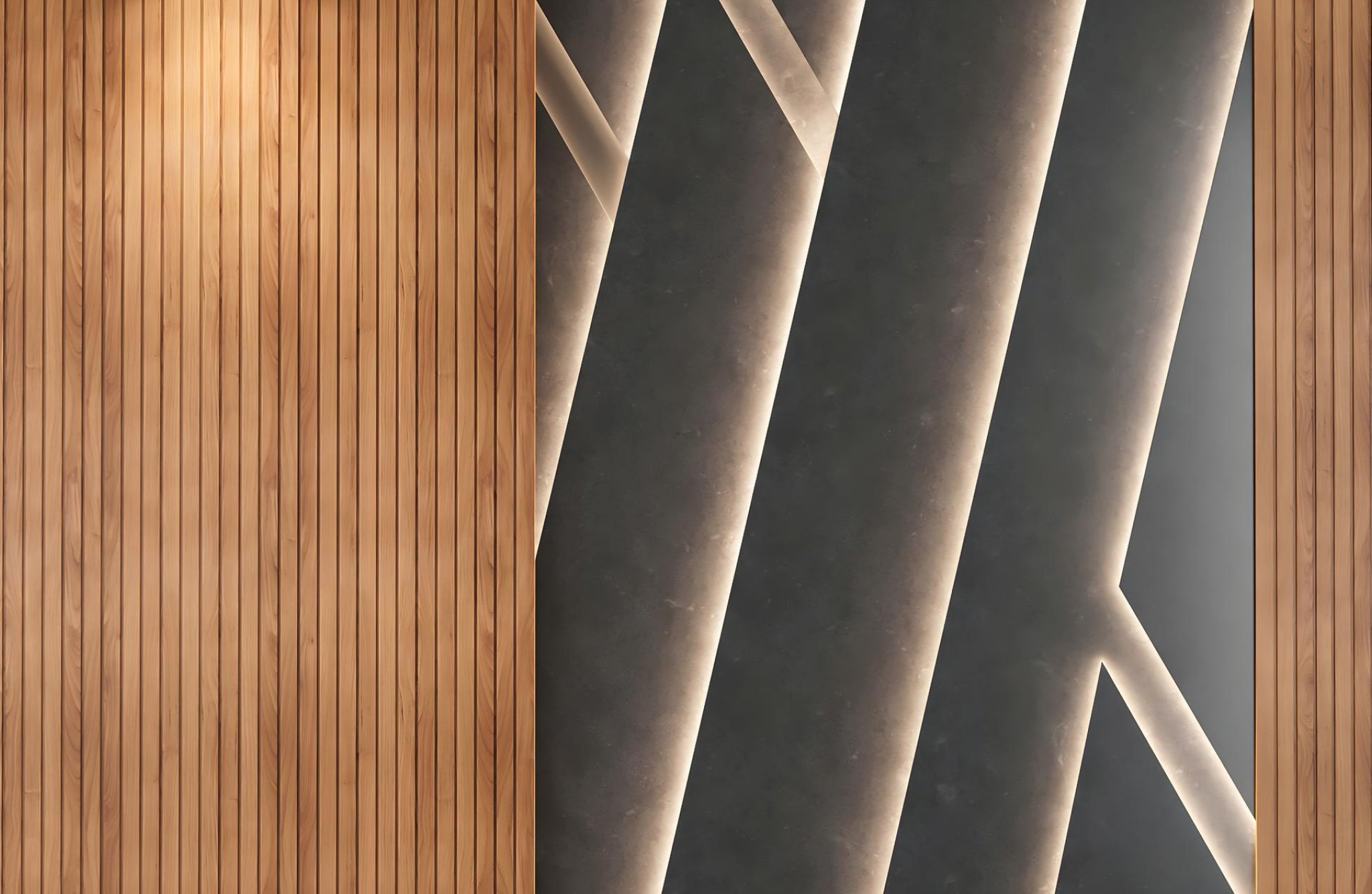 wood trim accent walls