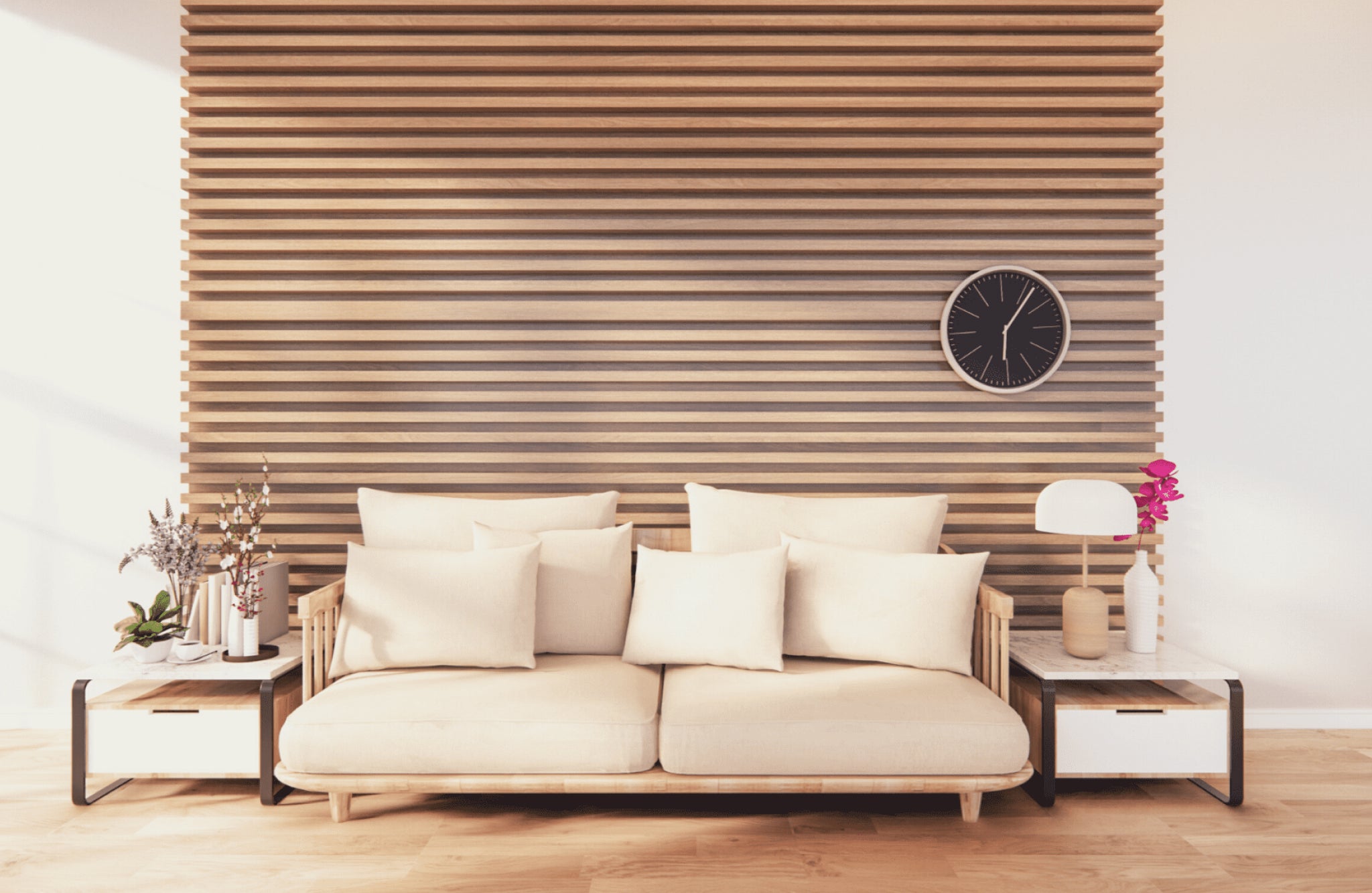 Modern Wood Slat Accent Wall