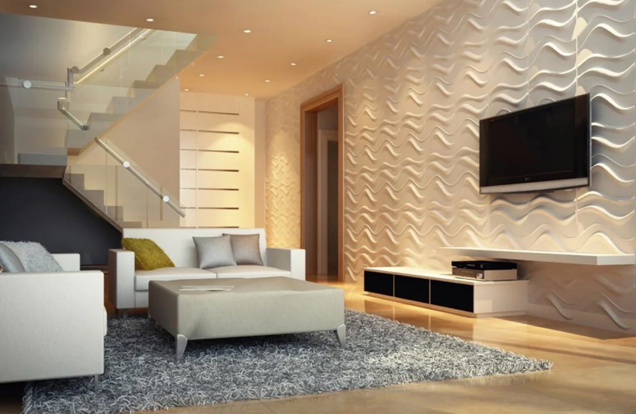 Wavy 3D PVC Wall Panel