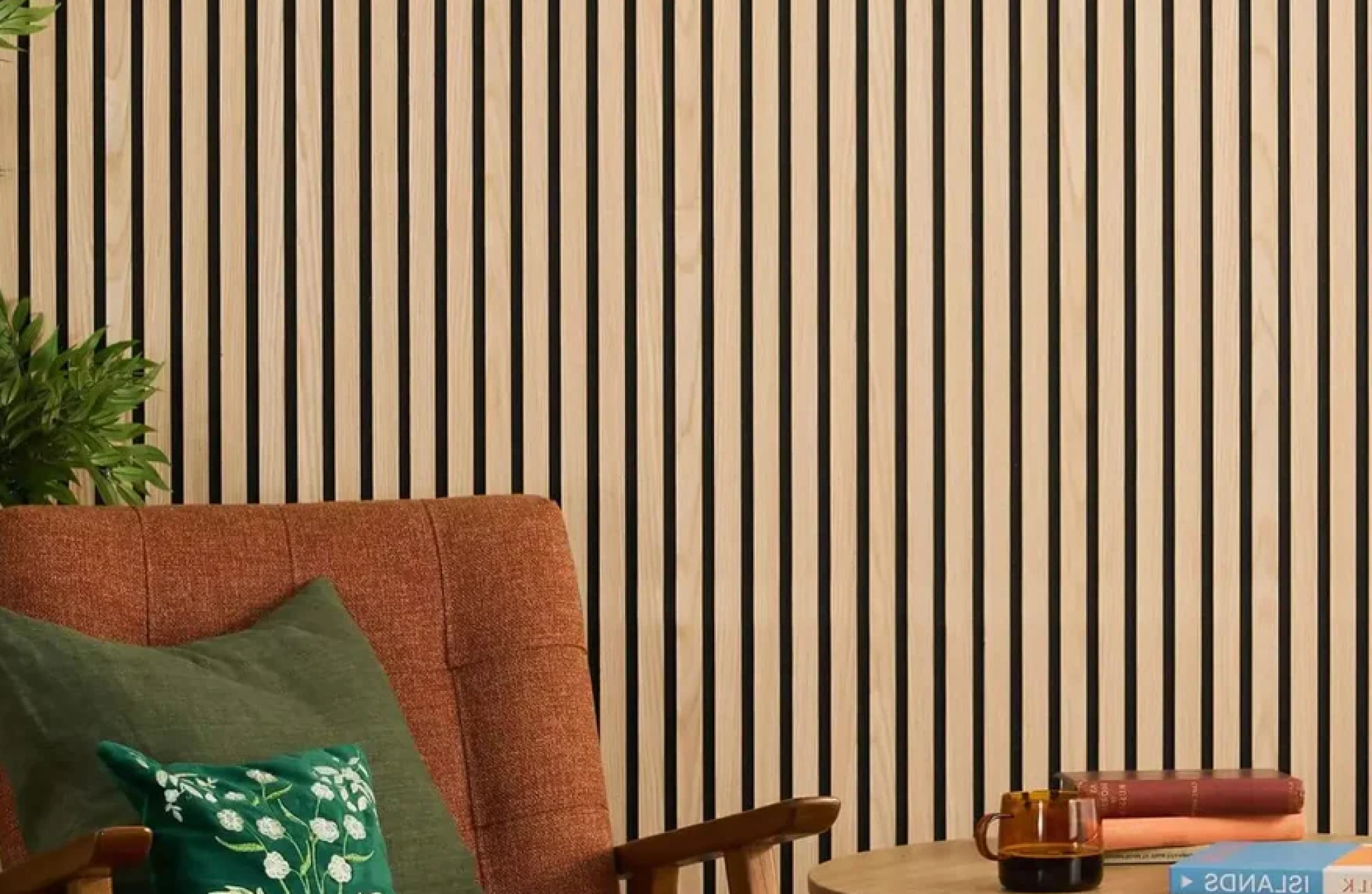 American Oak Slat Wood Wall Panel