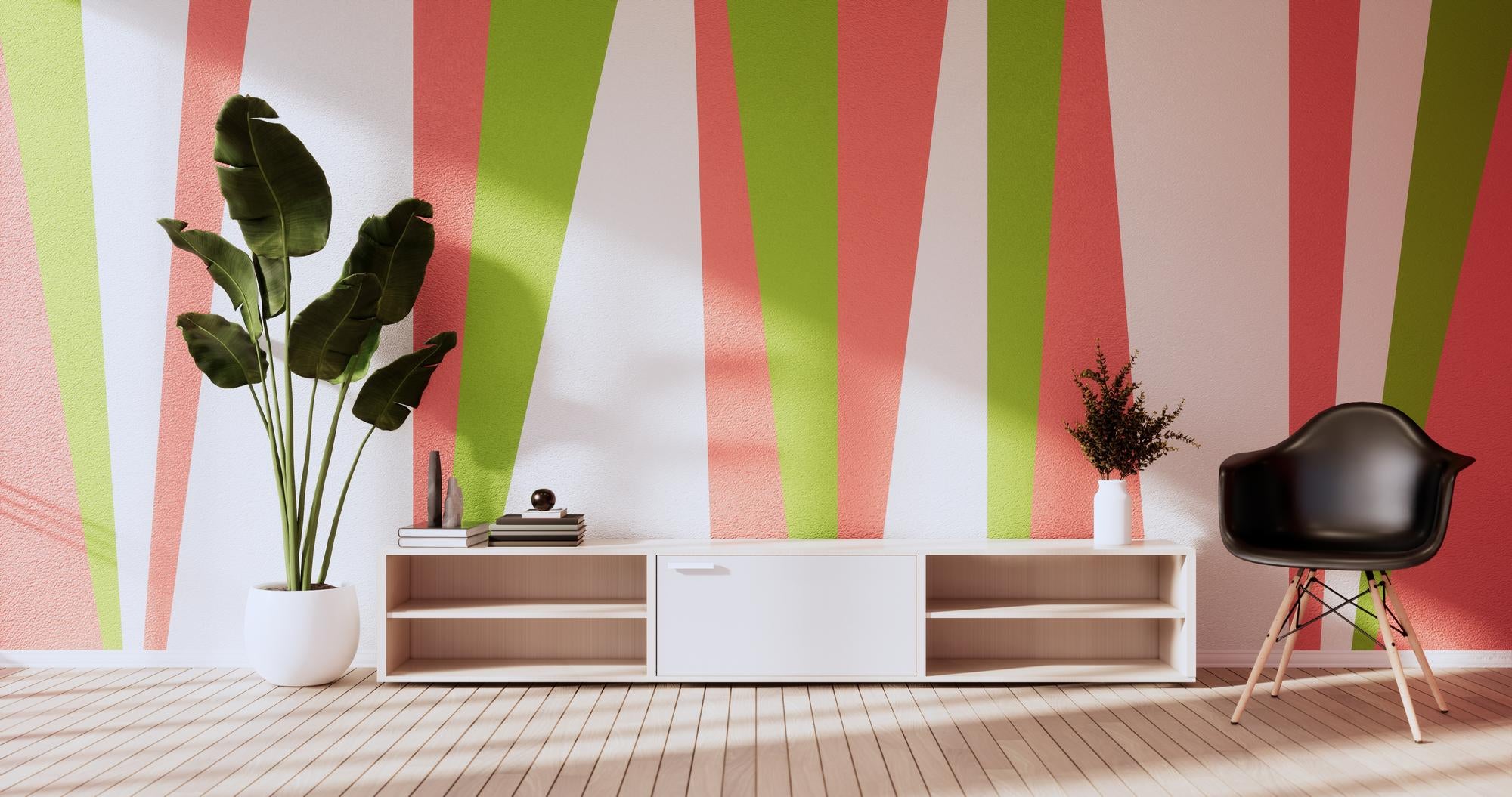 how to decorate wall behind tv stand