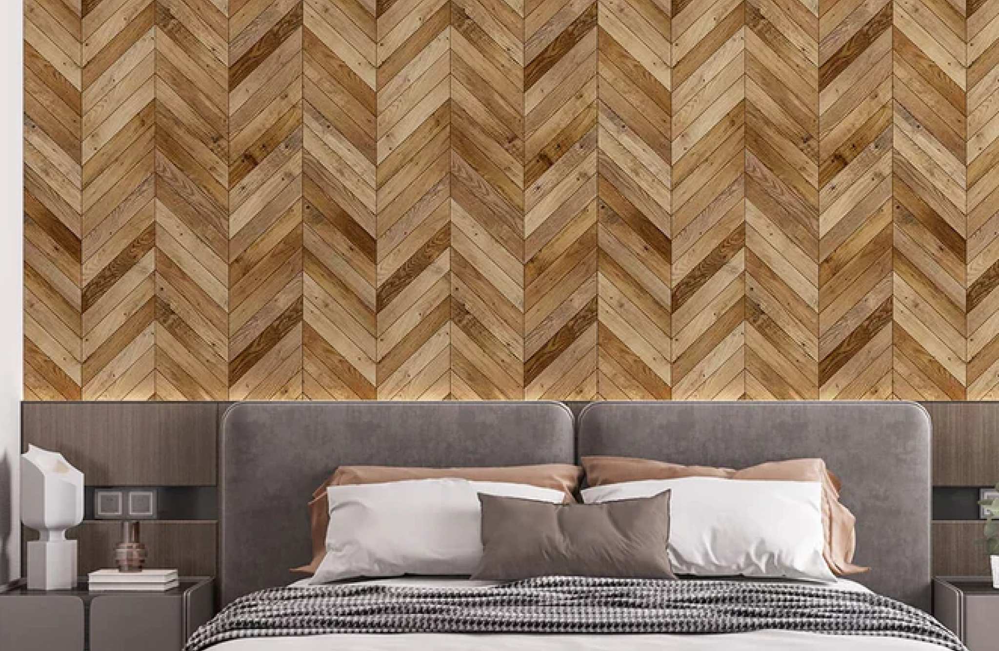 Triangular Mosaic Wood Wall Panel