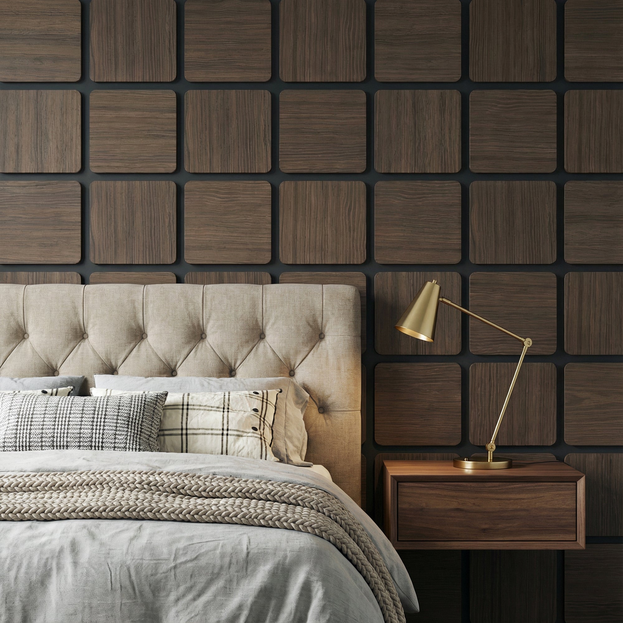 Acoustic Rectangle Wood Wall Panels - Oak - View 7