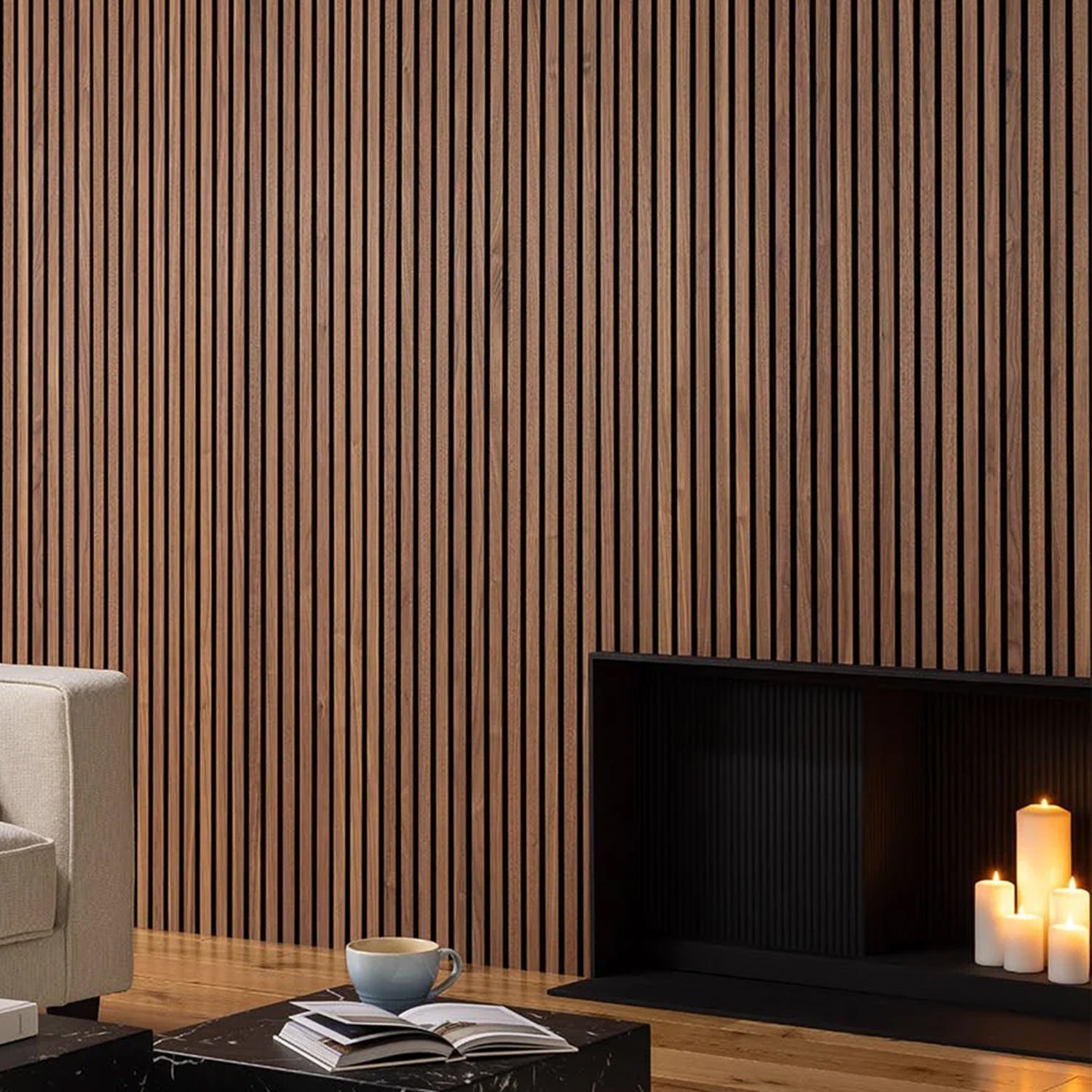 3D Geometric Wood Panels: How Shadow and Depth Transform a Room