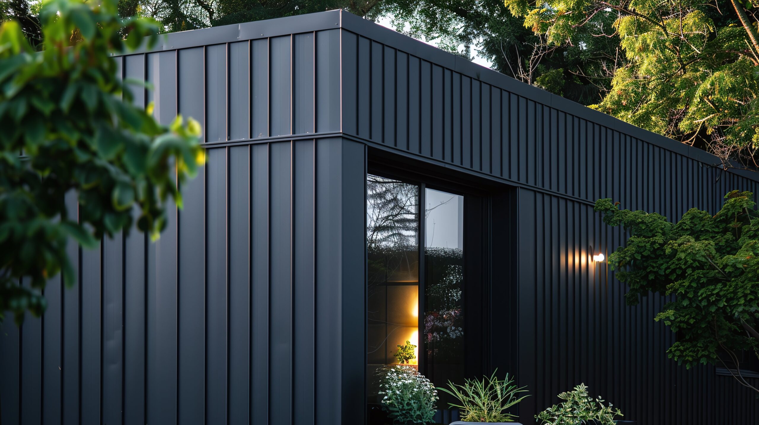 classy outdoor metalic wall cladding