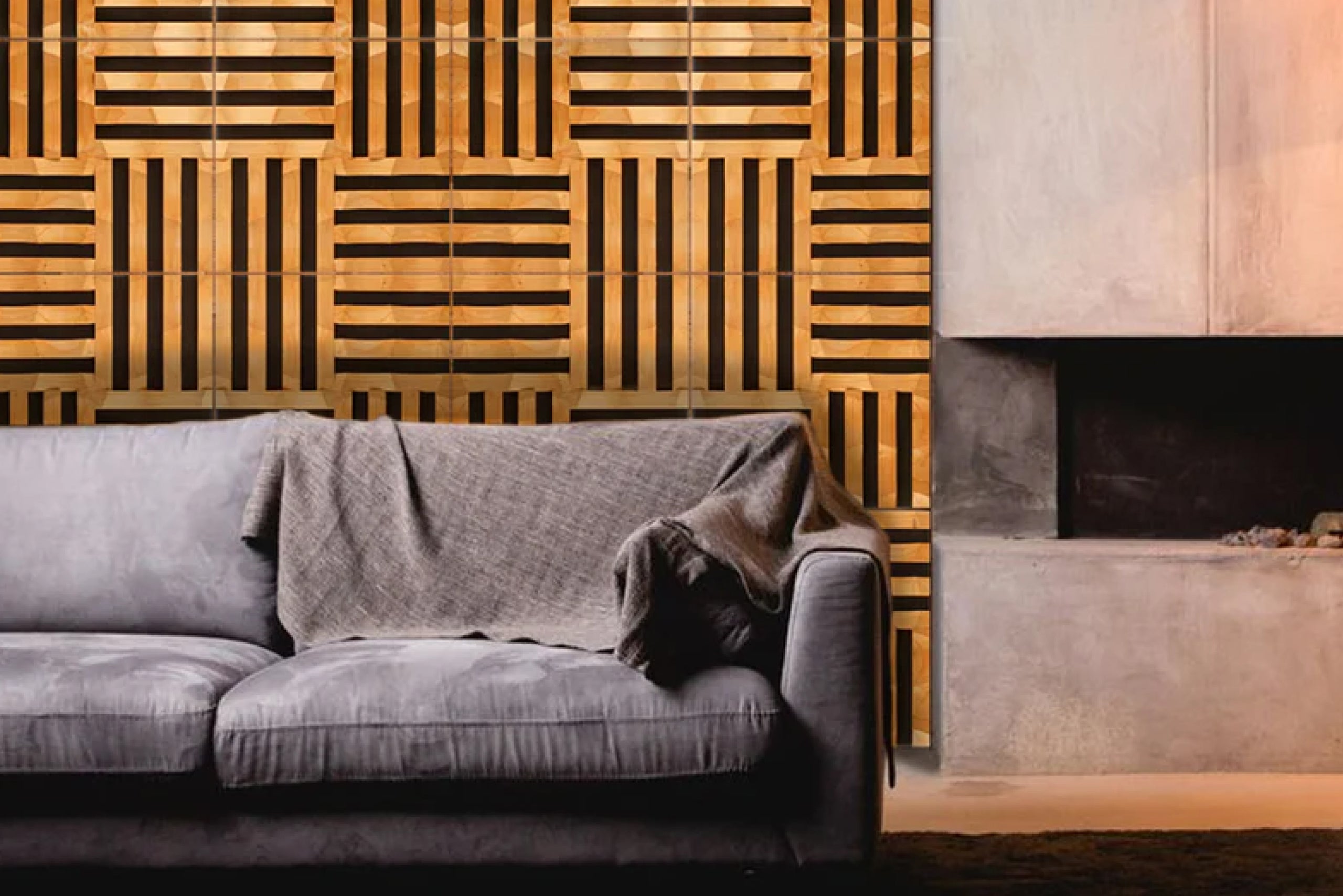 Braid Mosaic Wood Wall Panel