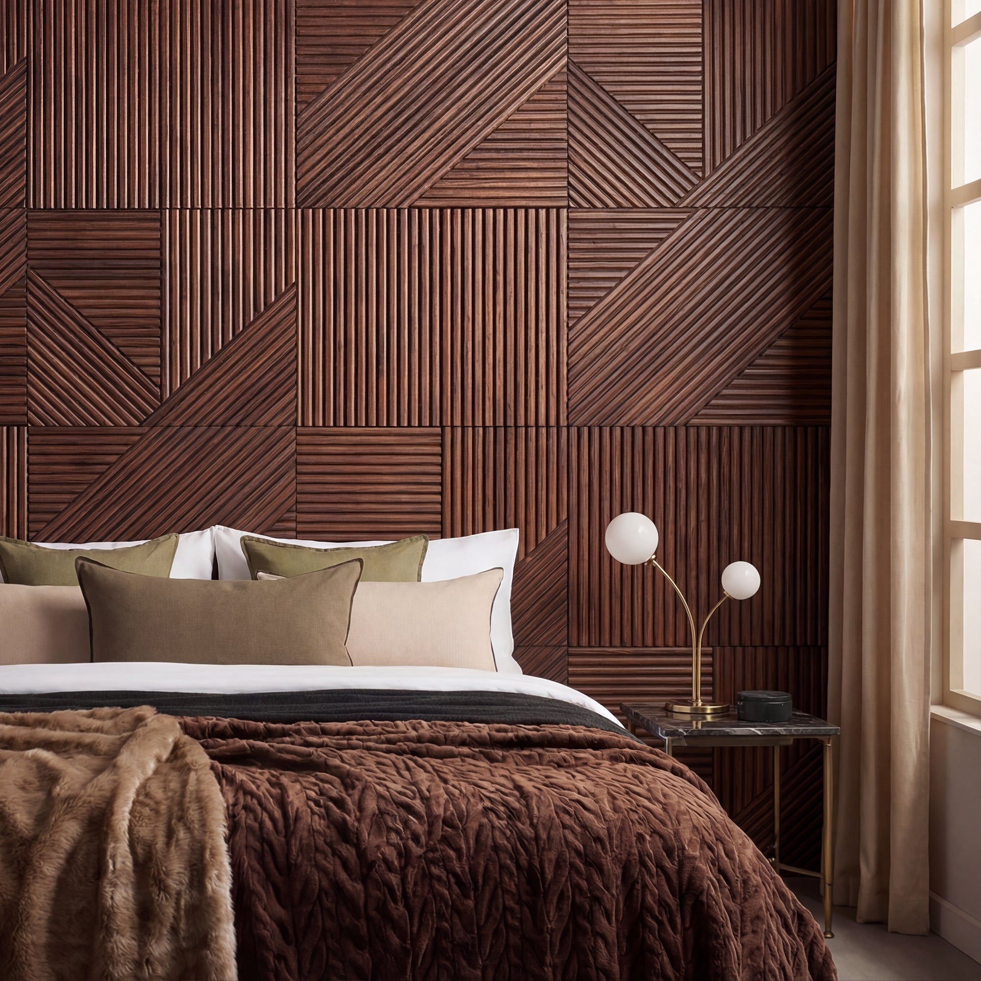 Crossing Lines Solid Wood Wall Panels - GroovePanel® - The Panel Hub