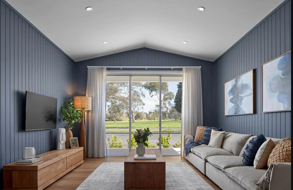 tongue and groove panels in large space