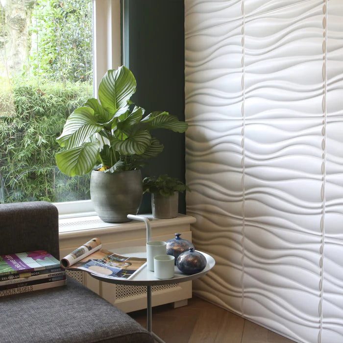 Waves 3D PVC Wall Panel: A Captivating Oceanic Retreat