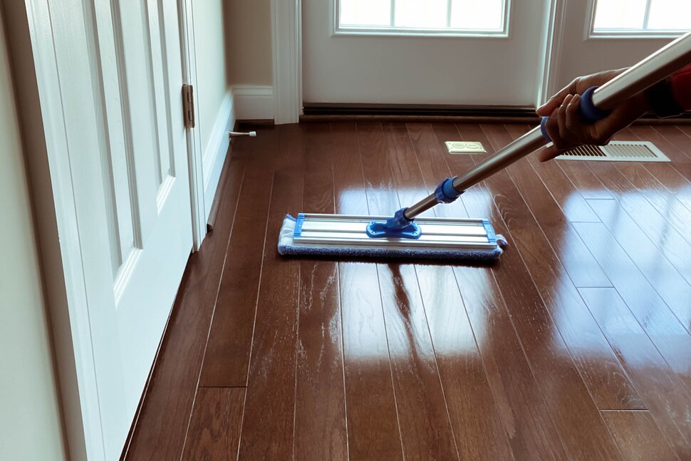 how to clean wood panel floors