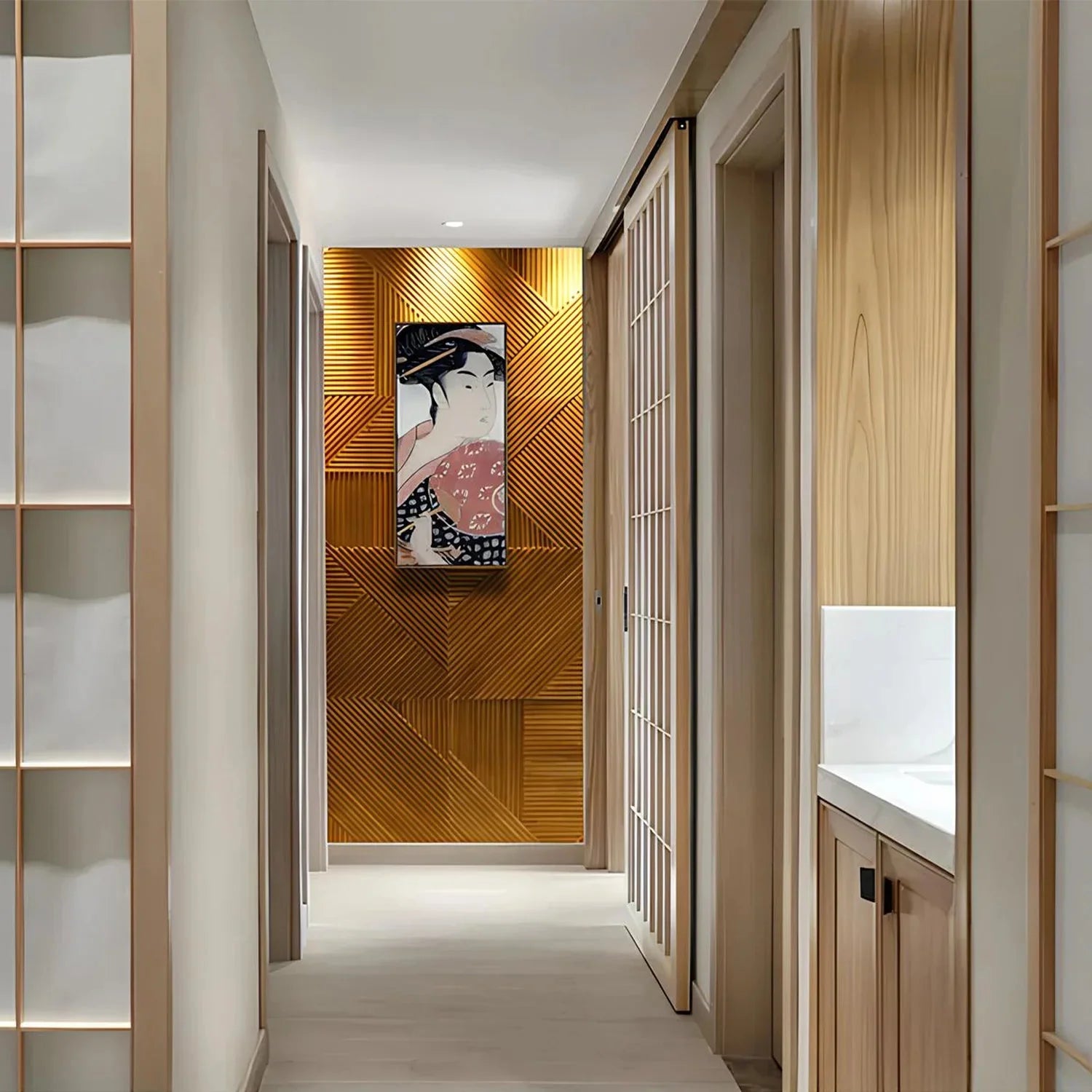 Geometric Wall Panels for Hallway: How to Use Pattern in a Narrow Space