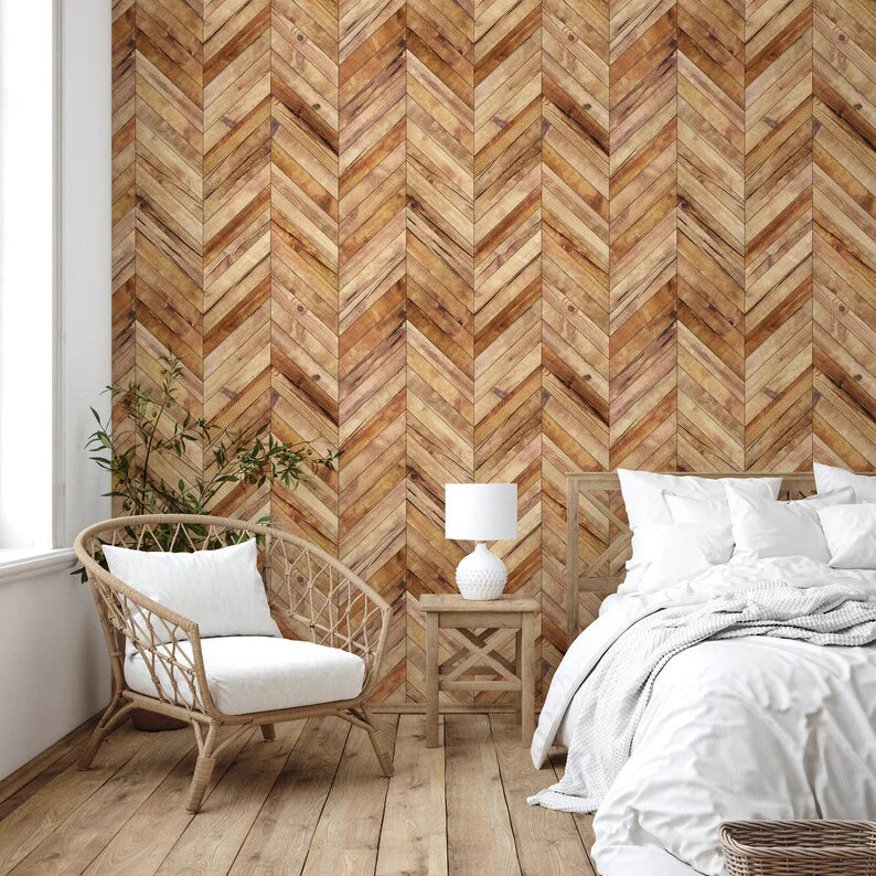Natural wall: Triangular Mosaic Wood Wall Panel