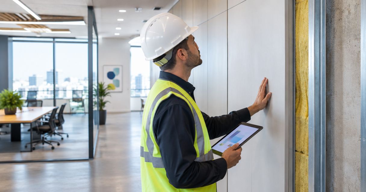 Are fire-rated wall panels required by code in commercial spaces?