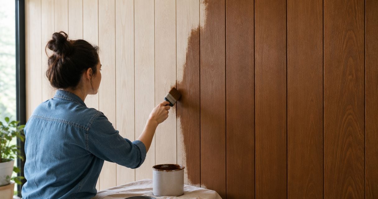 Can wall panels be re-stained a different color later?