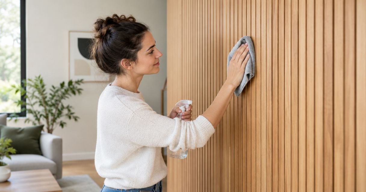 How do you clean wood wall panels?