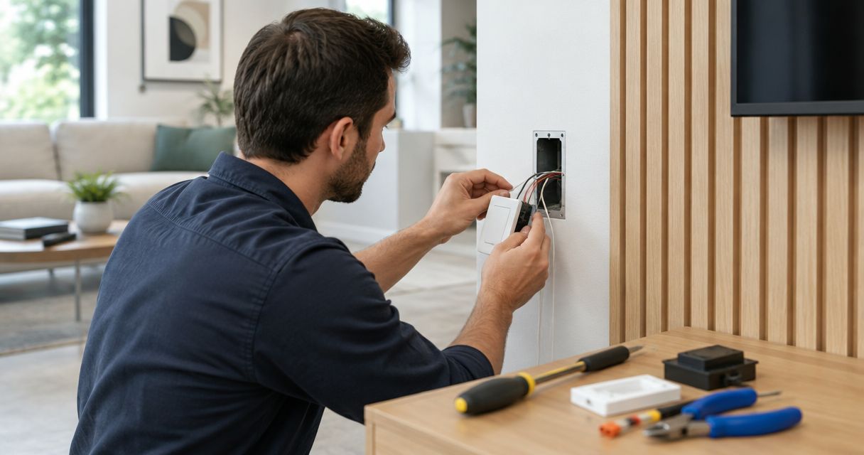 Wiring smart switches behind wall panel installations